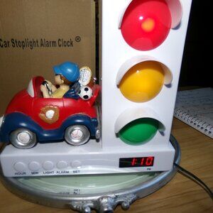 boy car stop light alarm clock.